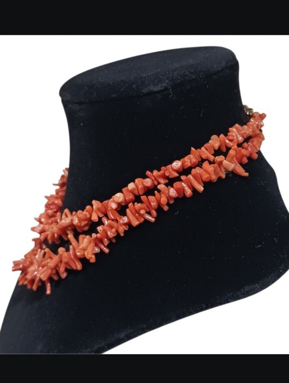 Vintage Giuliano Fratti Milan Branch Coral Layered 2-Strand Choker Necklace - Picture 2 of 15